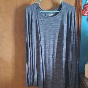 Tek Gear Heathered Blue Long Sleeve Shirt